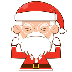 Santa Claus strong face cartoon cute