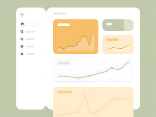 Modern dashboard interface for tracking business growth and analytics using data visualization charts