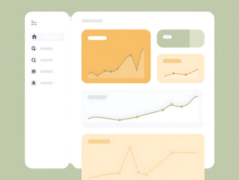 Modern dashboard interface for tracking business growth and analytics using data visualization charts