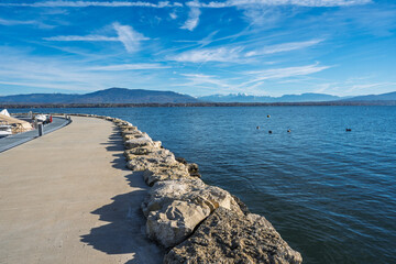 Nouvel aménagement portuaire à Tannay, au bord du Léman