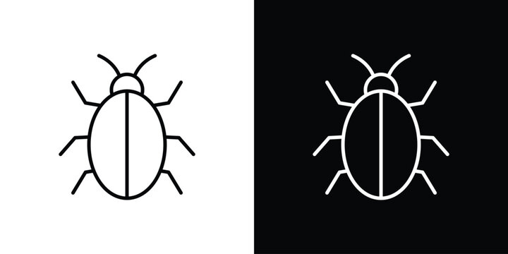 Bedbug icon outline. Vector isolated pictogram for web