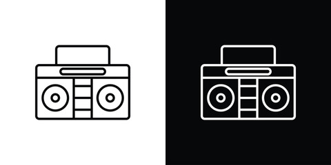 Boombox icon outline. Vector isolated pictogram for web © Cristiane