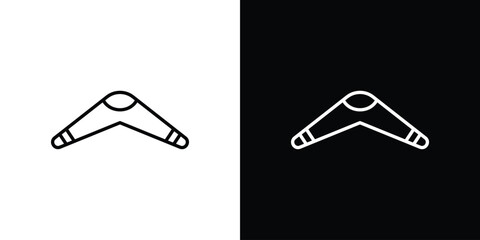 Boomerang icon outline. Vector isolated pictogram for web
