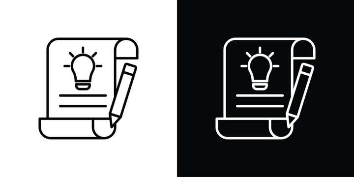 Briefing icon outline. Vector isolated pictogram for web