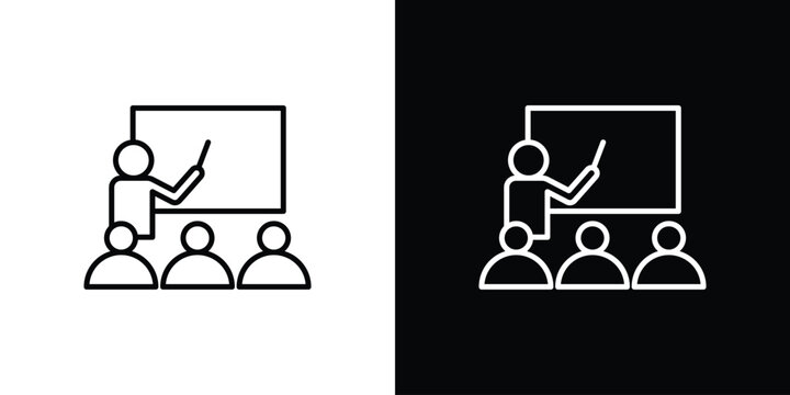 Classroom icon outline. Vector isolated pictogram for web