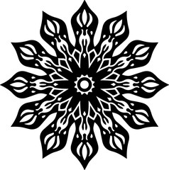 Vintage Ornamental Round Mandala Graphic