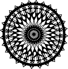 Vintage Ornamental Round Mandala Graphic