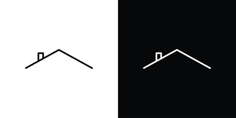 Home roof icon outline. Vector isolated pictogram for web © Cristiane