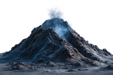 Smoking Volcano with Green Slopes