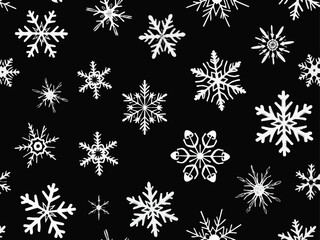 Intricate Monochrome Snowflake Pattern