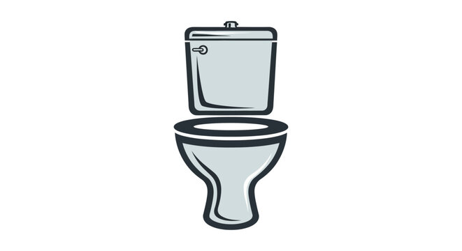 a modern vector toilet icon illustration ideal for bathroom design elements plumbing service ads or clean web and app graphics.