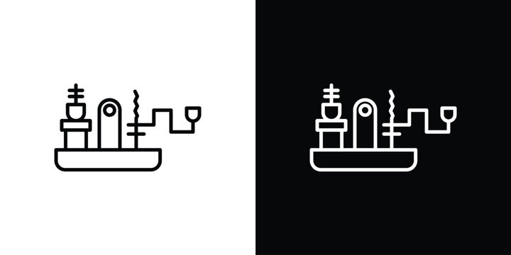 Morse code icon outline. Vector isolated pictogram for web