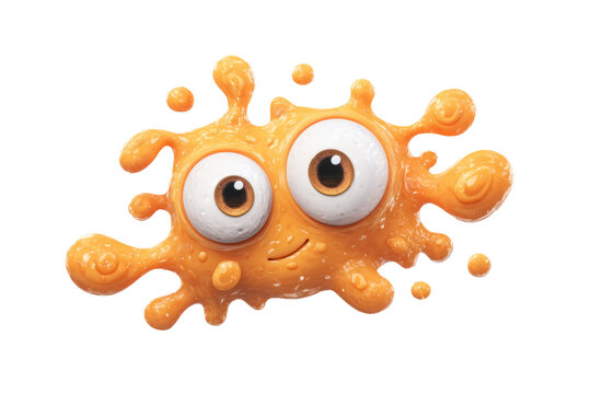 germ icon with a slime trail and big eyes