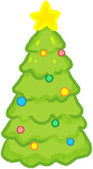 cute christmas tree vector illustration