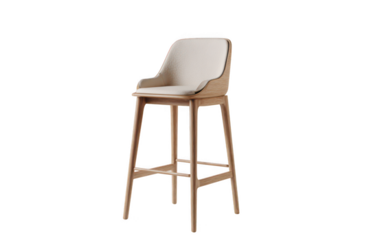 Modern bar stool isolated on transparent background