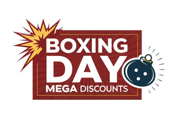 Boxing Day mega discounts sale for seasonal holiday