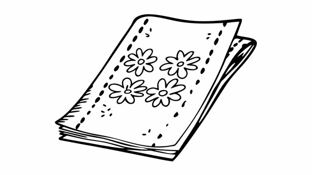 A charming notebook adorned with delicate floral illustrations, isolated on, perfect for jotting down thoughts and creative ideas