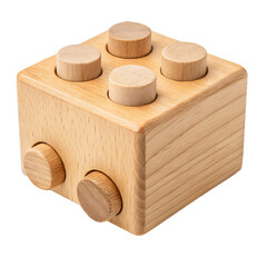Natural wood shape sorter toy for curious little minds