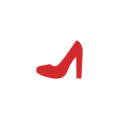 elegant red silhouette women shoes