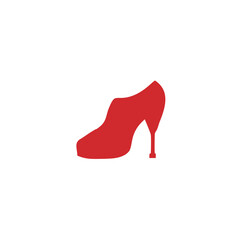 elegant red silhouette women shoes
