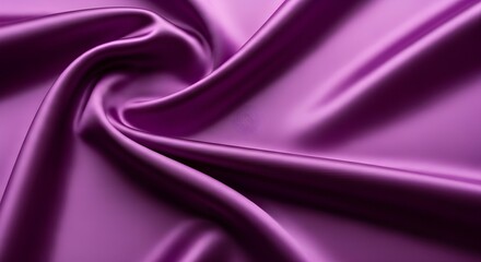 Obraz premium Luxurious flowing purple satin fabric with soft folds and highlights