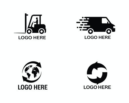 Logistics, delivery, global, and recycling icon set for business branding Vector