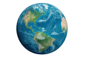 Fototapeta premium Planet earth rotating, showing americas and africa, concept of global connection, environment, and communication
