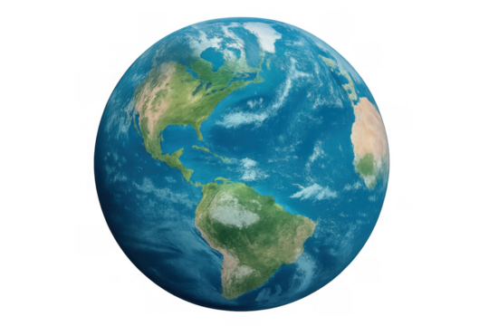 Planet earth rotating, showing americas and africa, concept of global connection, environment, and communication