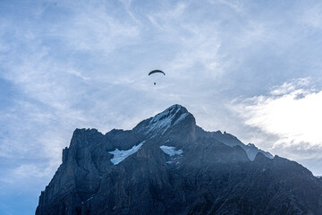 paraglider over the mountains