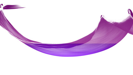 Abstract Purple Wave Flow on White Background