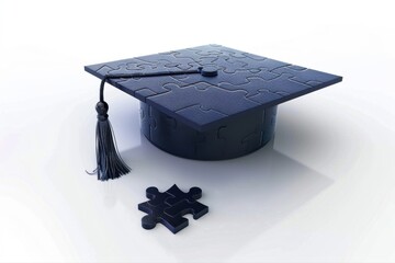 Graduation Cap Puzzle A Symbol of Education Achievement and the Pursuit of on transparent background