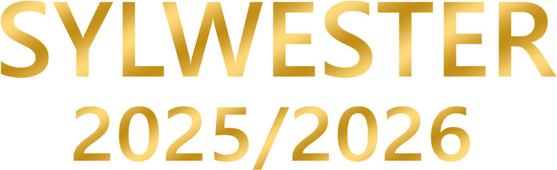 Sylwester 2025-2026 złoty napis na plakat, zaproszenie 