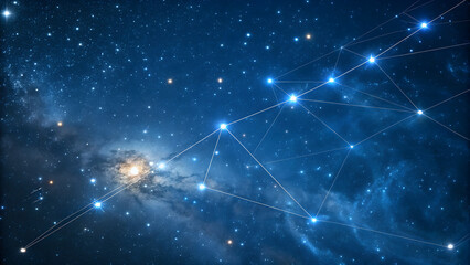 Obraz premium Vibrant nebula and star field celestial panorama