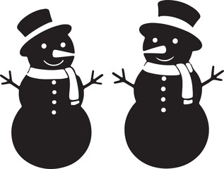 Snowman pair illustration