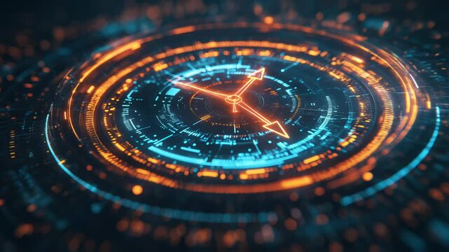 Envision the concept of time control using a digital clock, clearly displayed within the palm of an open hand