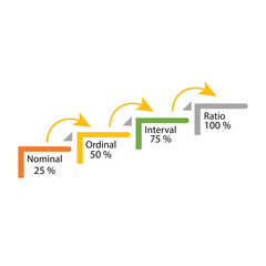 Abstract steps illustration showing progress and growth with arrows Vector