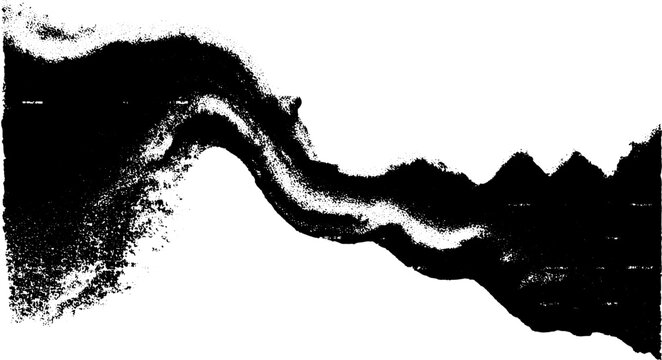 Abstract art design with wavy strokes in black and white. Digital vector illustration showcasing texture and modern graphic elements.