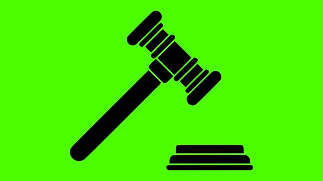 judge illustration gavel silhouette green logo screen icon video outline justice law court lawyer legal authority crime hammer business shape juridical vector graphic background