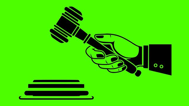 judge illustration gavel silhouette green logo screen icon video outline justice law court lawyer legal authority crime hammer business shape juridical vector graphic background