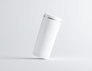 Sleek Minimalist White Tumbler Standing on a Clean Light Background for Product Branding and Modern Packaging Mockup