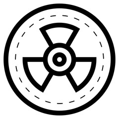 Fototapeta premium radiation hazard sign icon