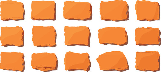 Orange Patchwork Abstract Squares in Warm Hues