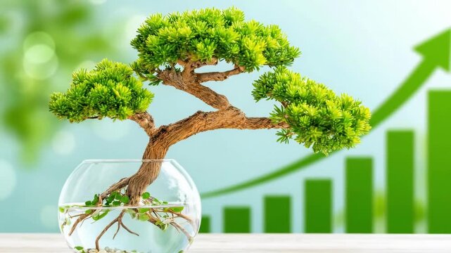 Sustainable Business Growth and Green Investment Concept.