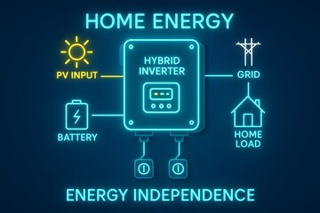 Sustainable Energy Infographic with Renewable Sources for Environmental Education