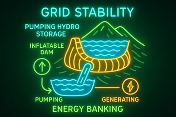 Pumped Hydro Energy Storage with Water Flow for Renewable Power Management