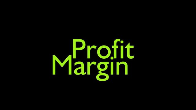 Profit Margin Text Animation with Animate In Effect