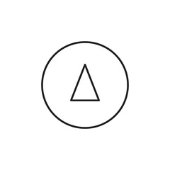 Outline Direction Up Arrow Triangle Interface