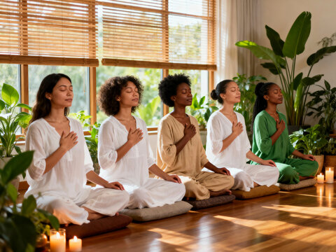 Women Group Meditation Self Care
