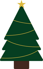 Illustration of simple christmas tree