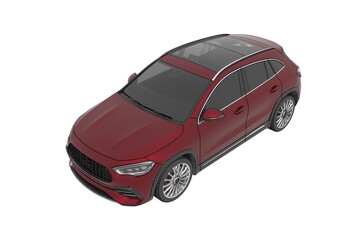 car isolated on white background, 3d illustration, cg render

